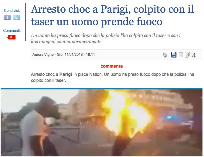Taser a Parigi