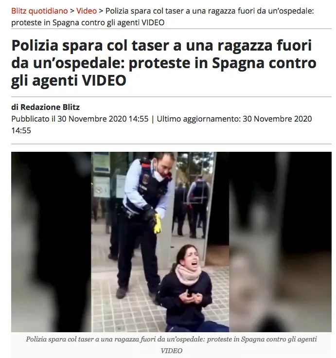 Taser in Spagna