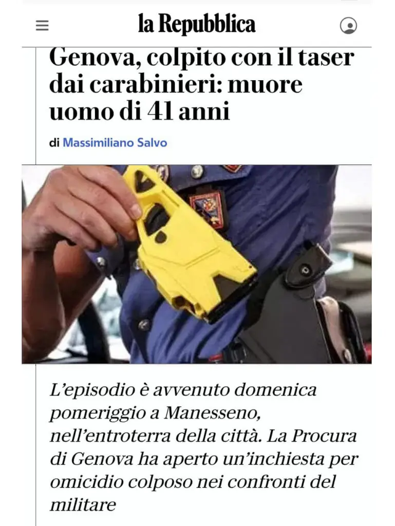 Taser a Genova